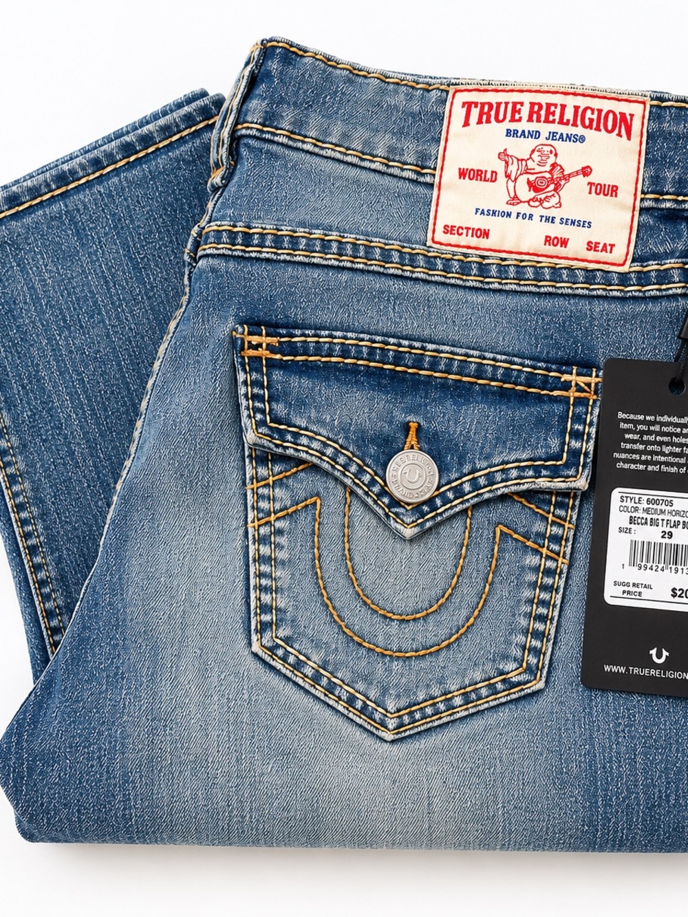 ✨ NWT True Religion Becca Big T Bootcut Jeans 29 • Discontinued Wash